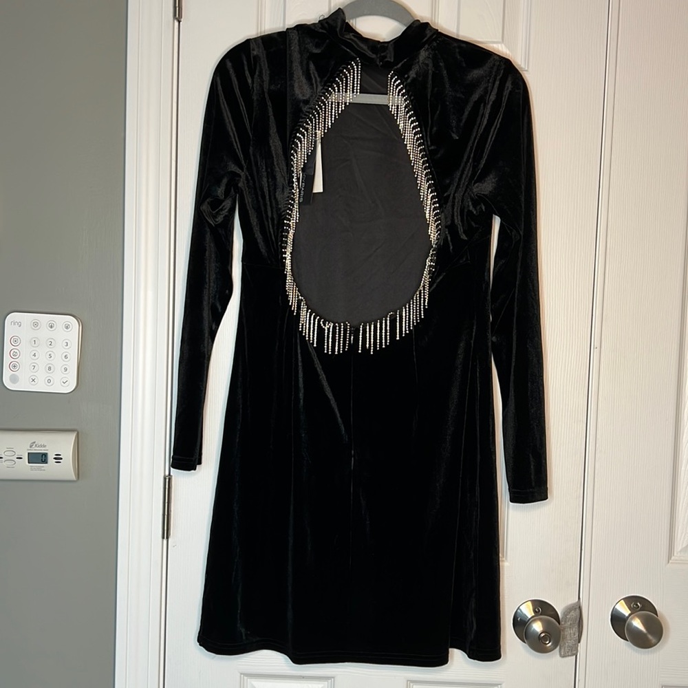 NWT Black Velvet Dress